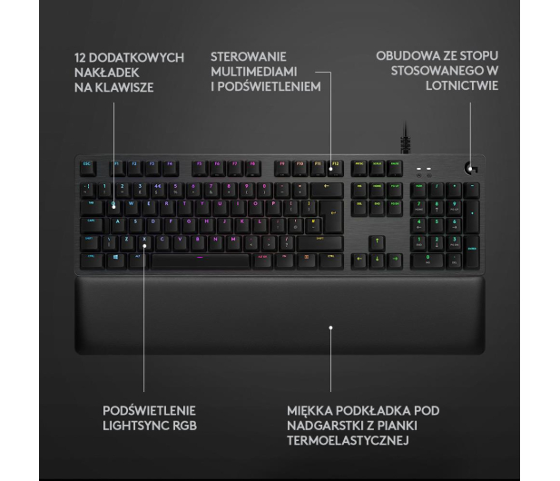 Logitech G513 Carbon Tactile - 566508 - zdjęcie 11